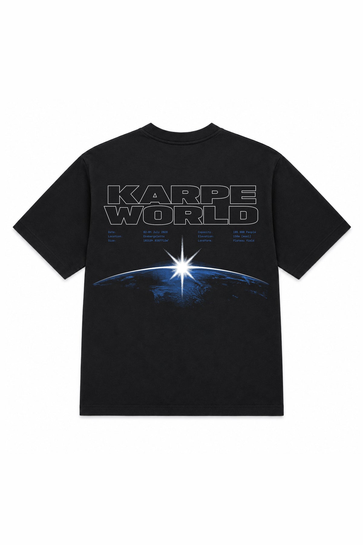Karpe World From Space | Svart Tee