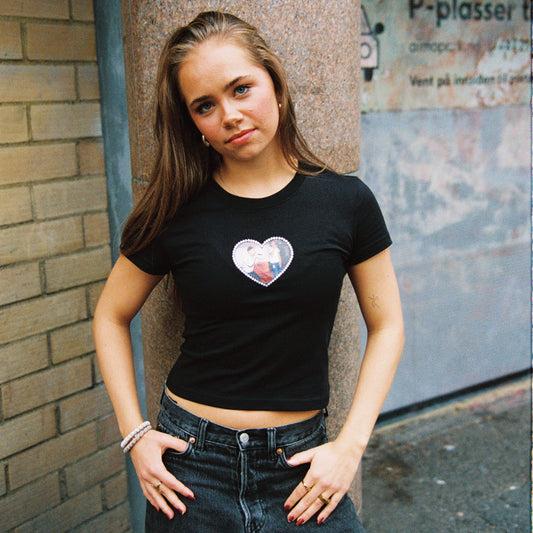 karpe4life<3 | Rhinestone Baby Tee